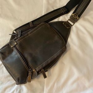 Leather sling bag/crossbody